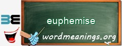 WordMeaning blackboard for euphemise